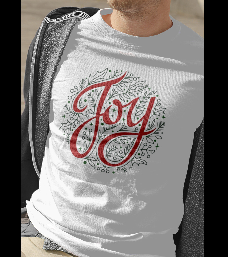 Joy Christmas Pine Trees T-Shirt
