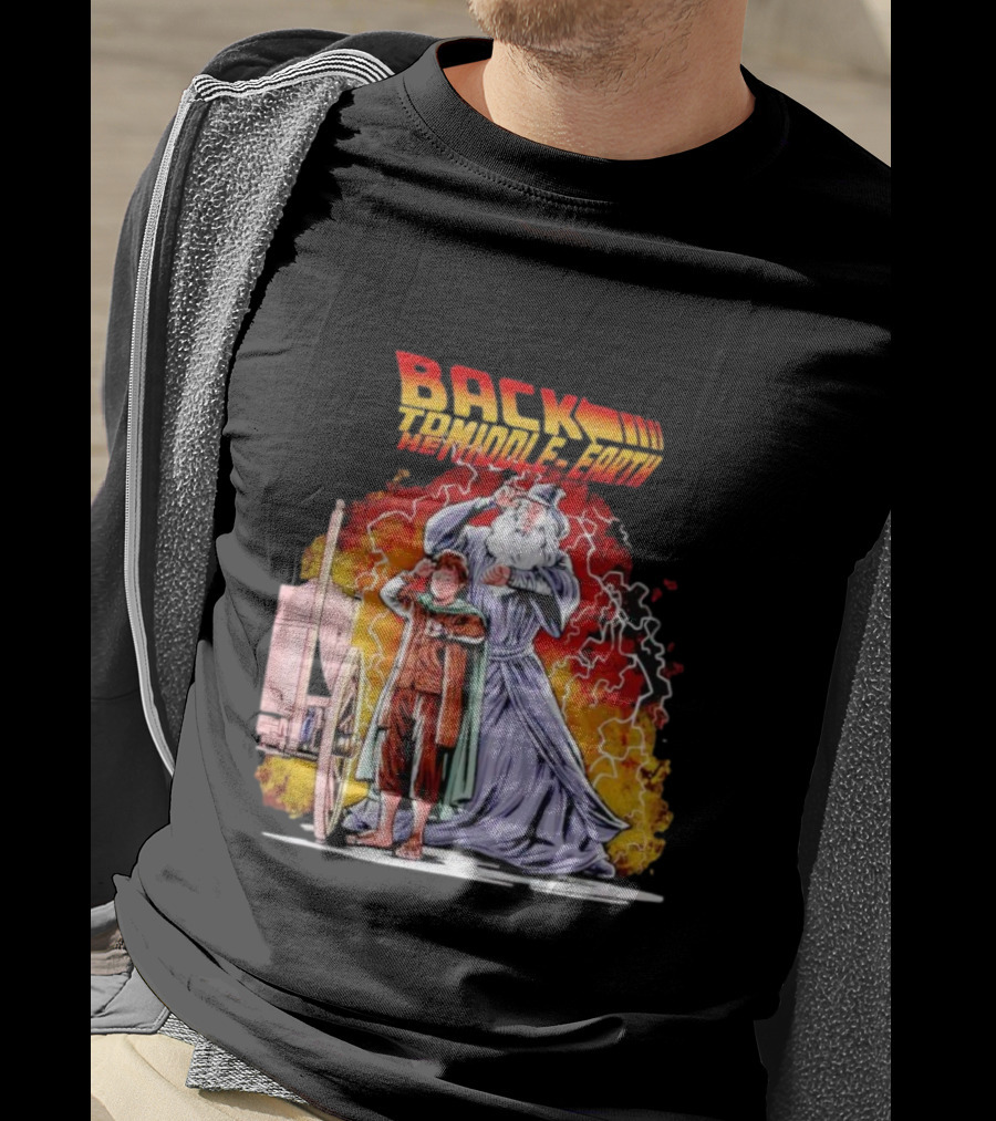 Back To The Middle-Earth Men's Time Travel Adventure Fusion T-Shirt