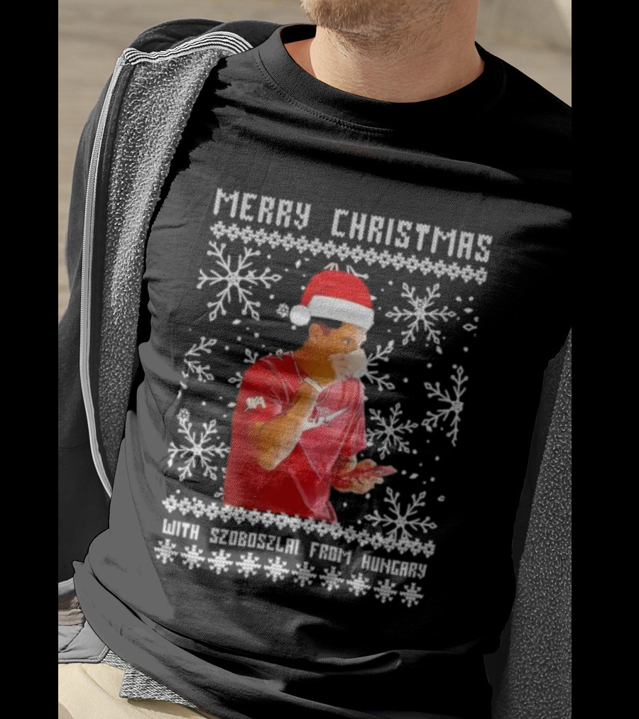 Merry Christmas With Szoboszlai From Hungary Ugly T-Shirt