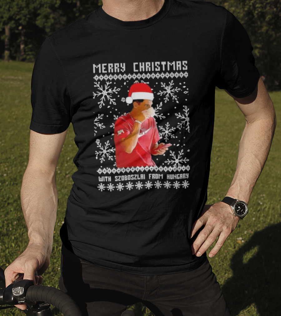Merry Christmas With Szoboszlai From Hungary Ugly T-Shirt