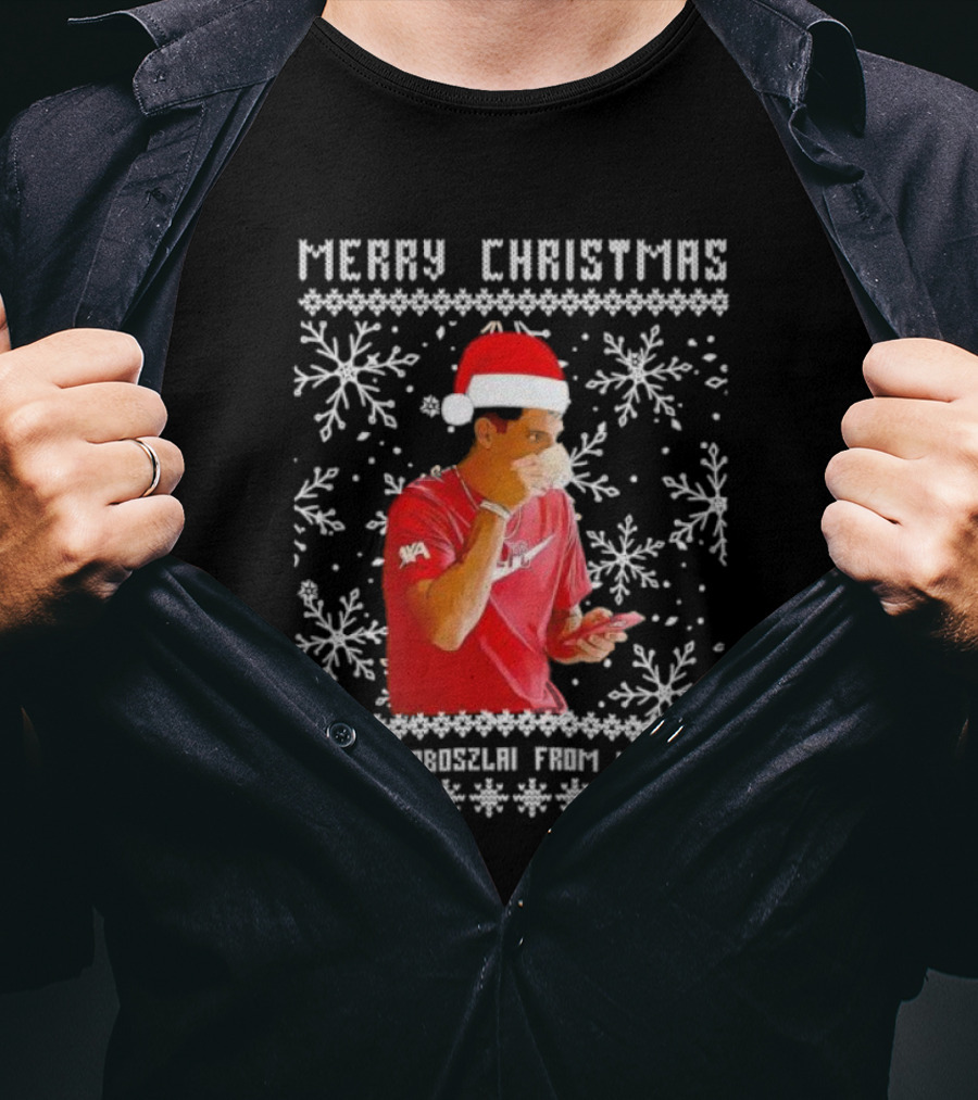 Merry Christmas With Szoboszlai From Hungary Ugly T-Shirt