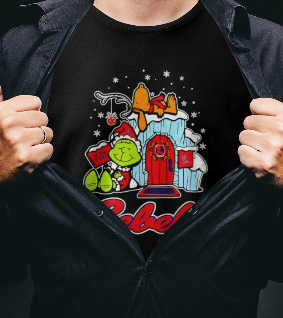 Peanuts Ole Miss Rebels Grinch Snoopy Merry Christmas T-Shirt