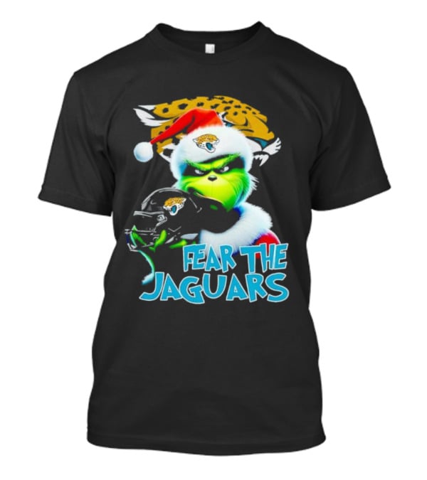 Santa Grinch Fear The Jaguars Jacksonville Jaguars NFL T-Shirt