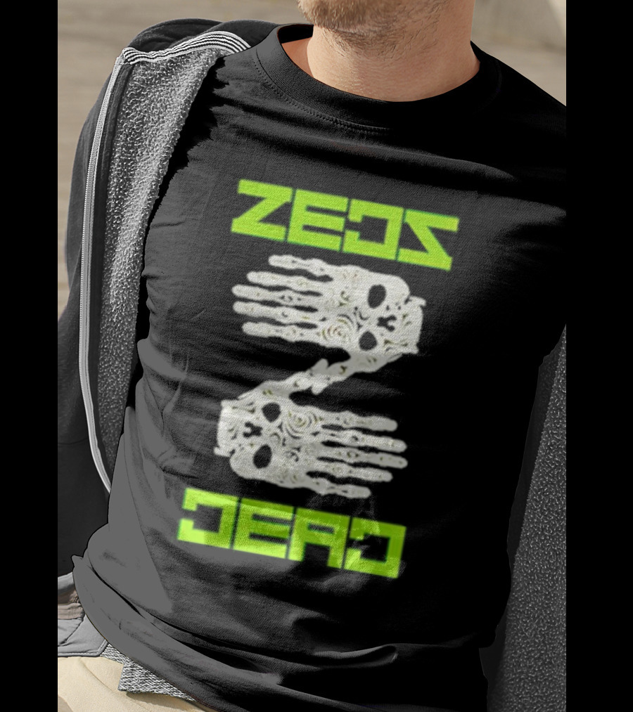 Zeds Dead Skeleton Hands Neon Typography T-Shirt