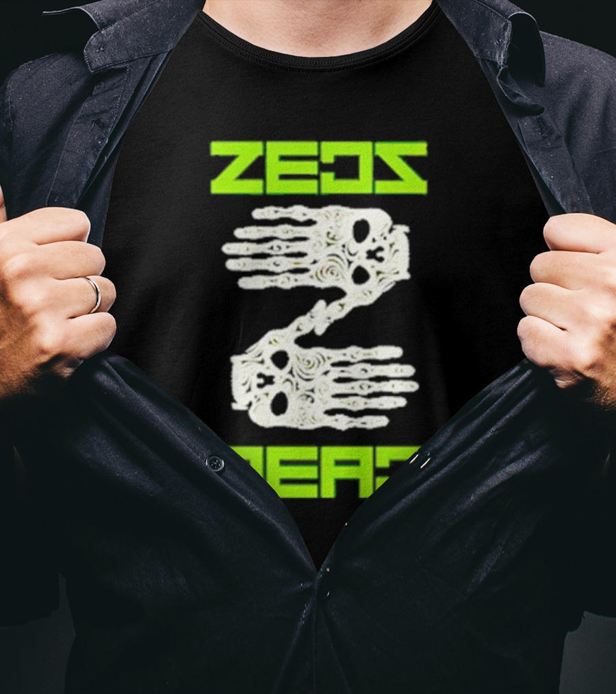 Zeds Dead Skeleton Hands Neon Typography T-Shirt