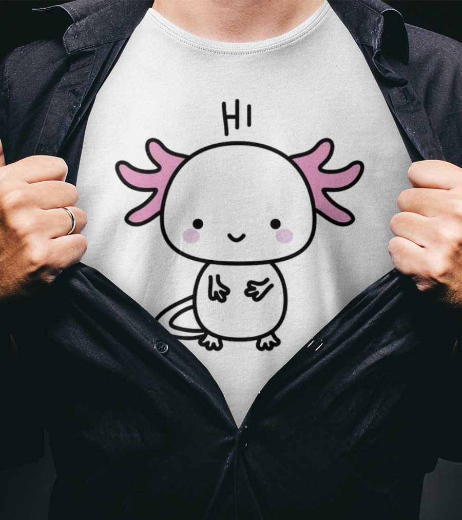 Axolotl Hi Meme Cute Character T-Shirt