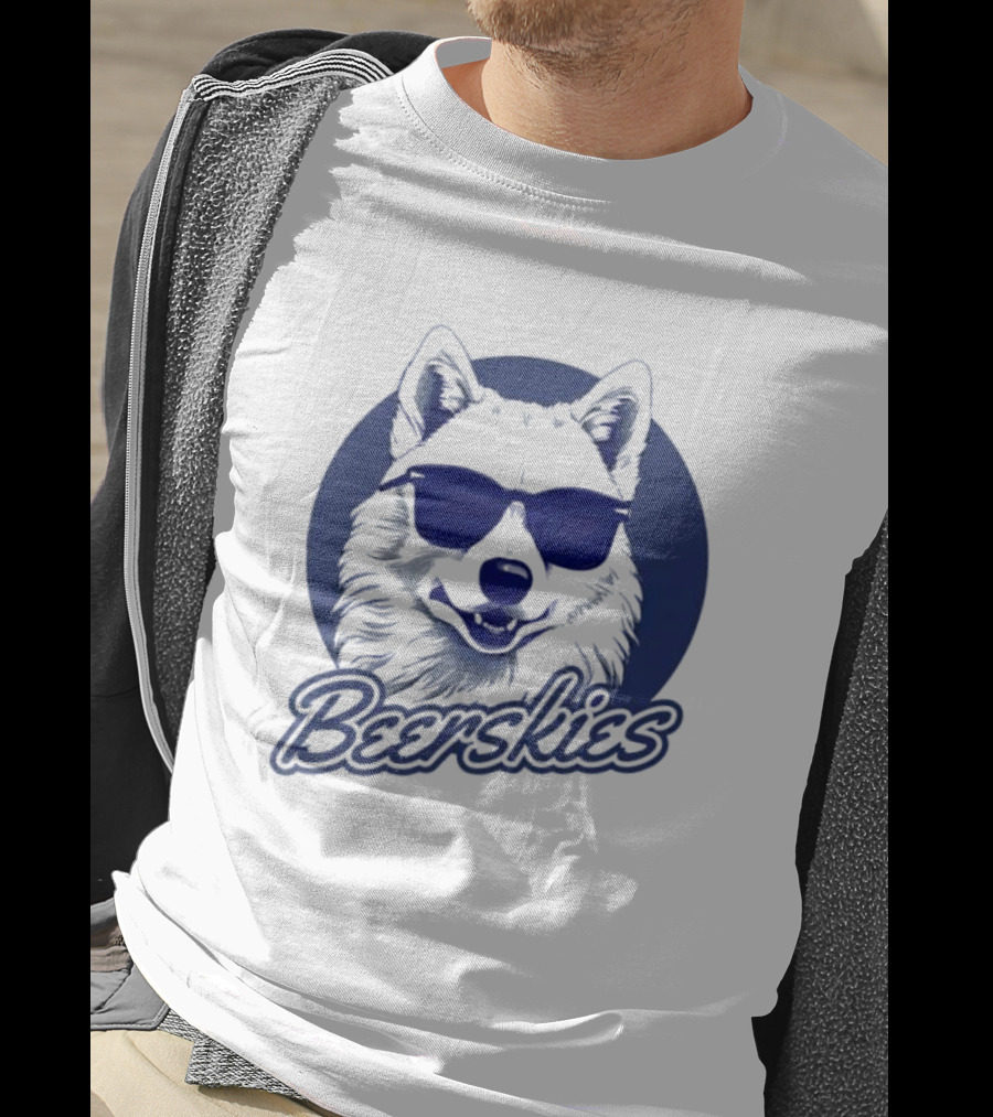 Beerskies Dog With Sunglasses T-Shirt