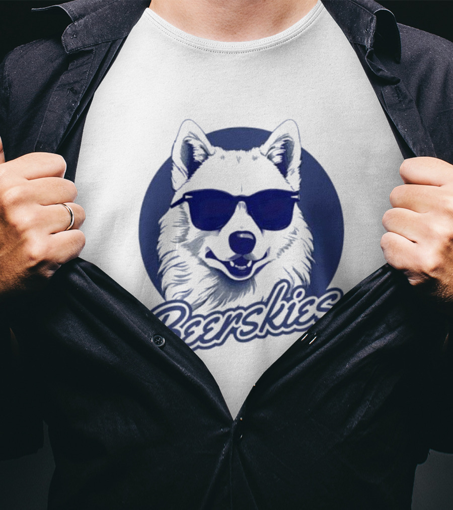 Beerskies Dog With Sunglasses T-Shirt