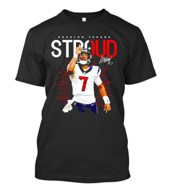 Houston Texans Cj Stroud #7 Signature Visionary Leader T-Shirt