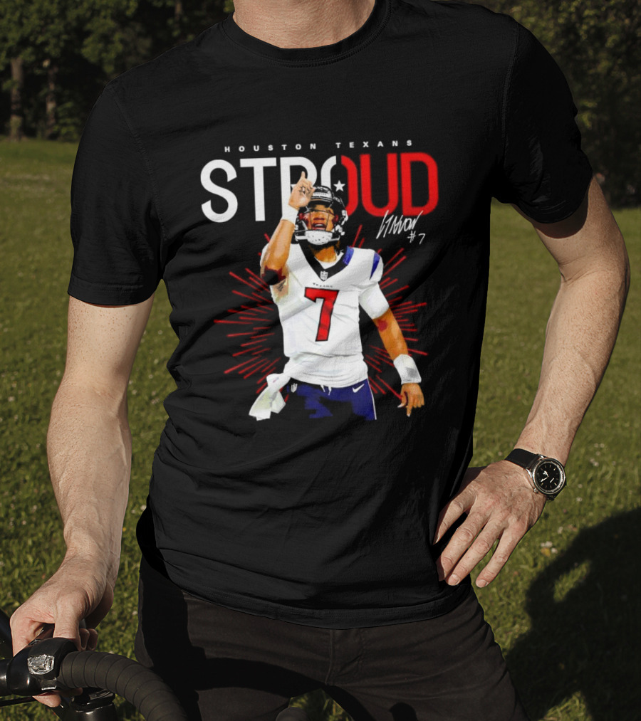 Houston Texans Cj Stroud #7 Signature Visionary Leader T-Shirt