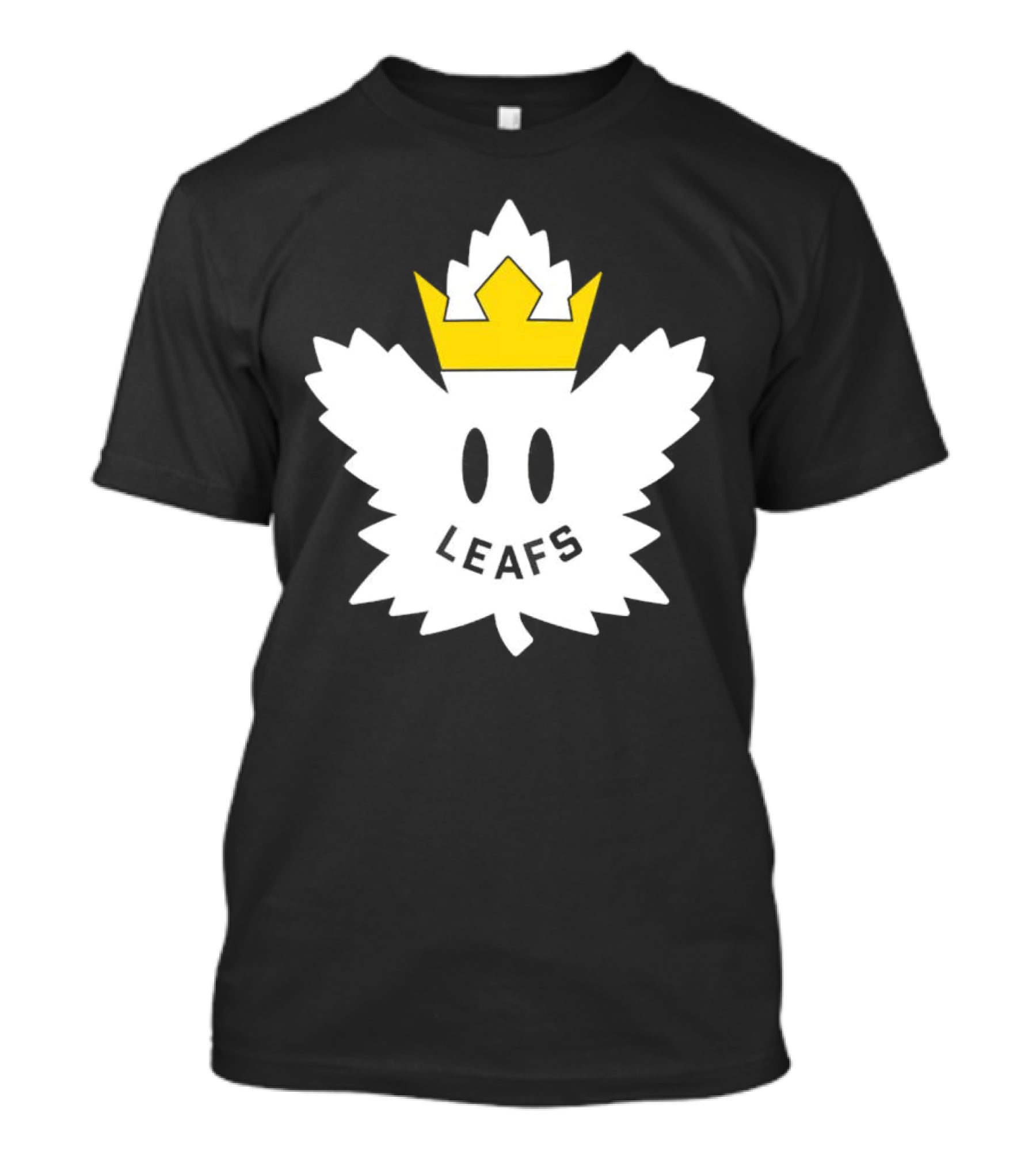 Leafs White Crown Face Emblem T-Shirt
