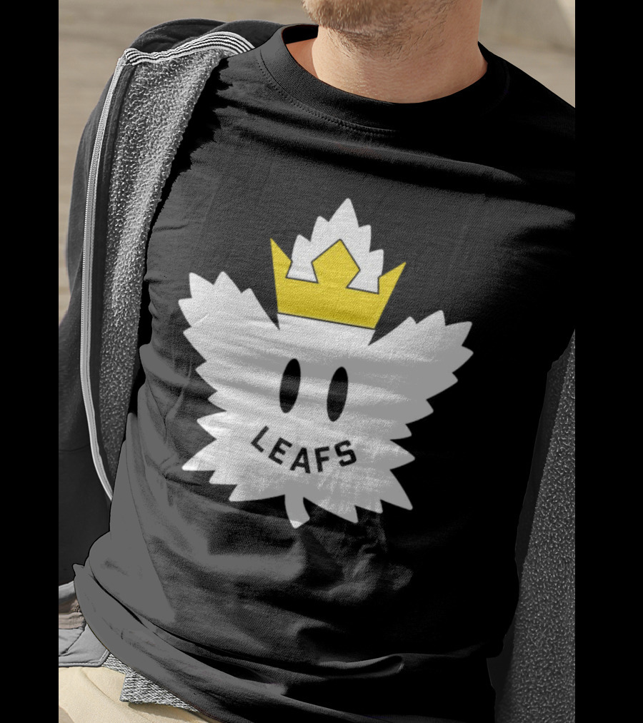 Leafs White Crown Face Emblem T-Shirt