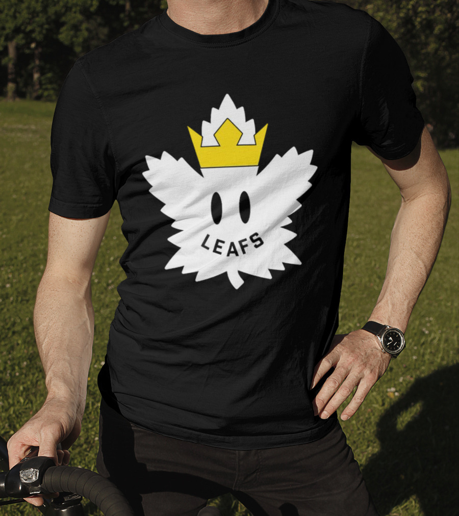 Leafs White Crown Face Emblem T-Shirt