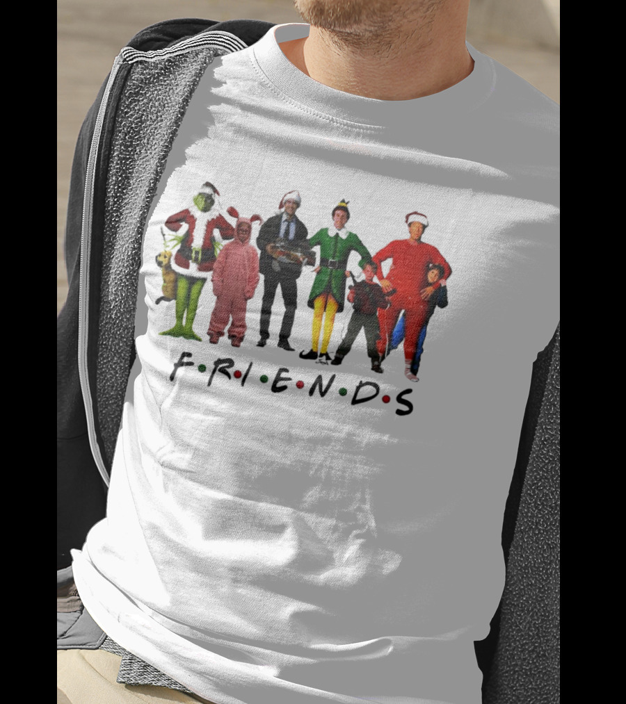 Friends Movie Character Holiday Mashup T-Shirt