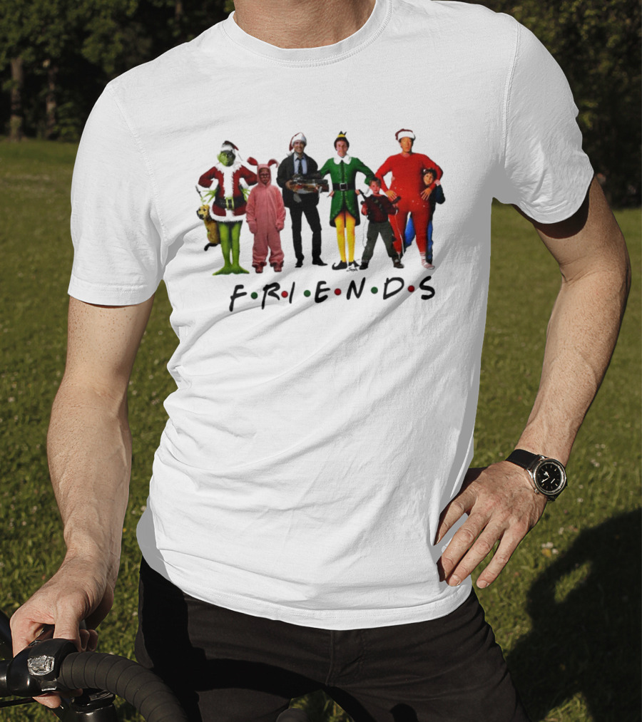 Friends Movie Character Holiday Mashup T-Shirt