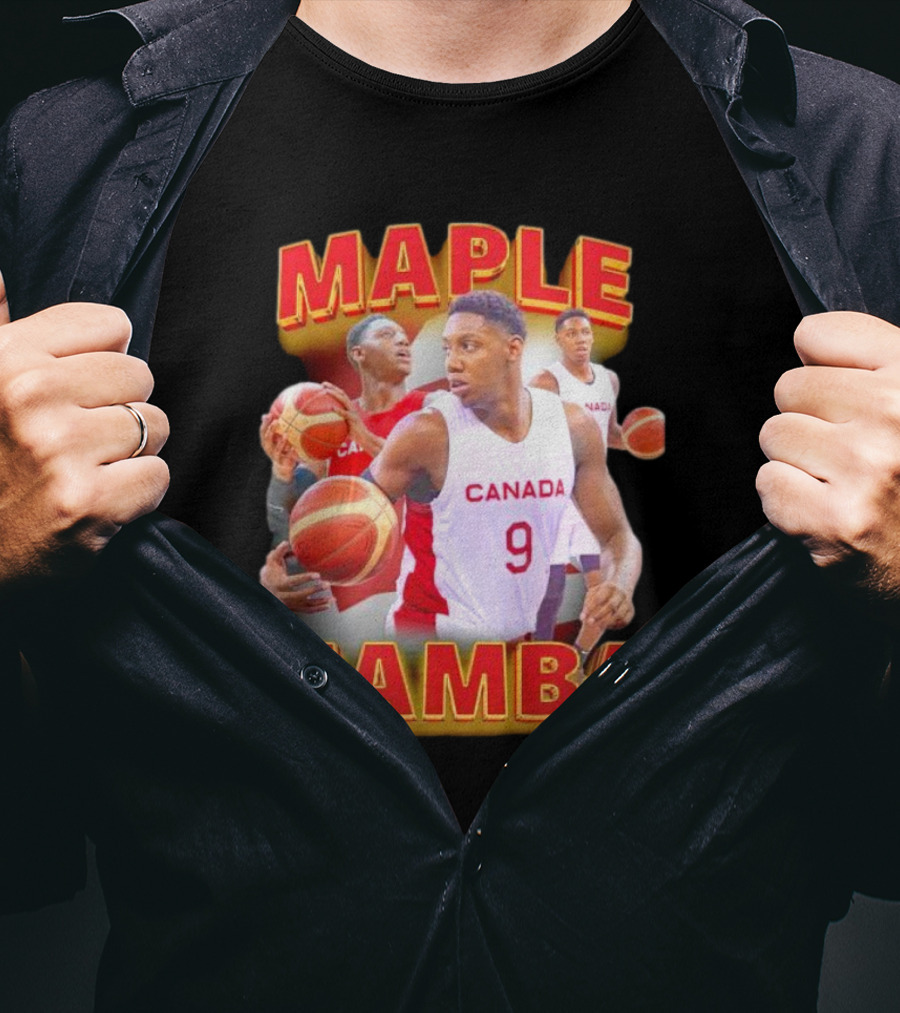 Maple Mamba Canada Basketball Player Number 9 T-Shirt
