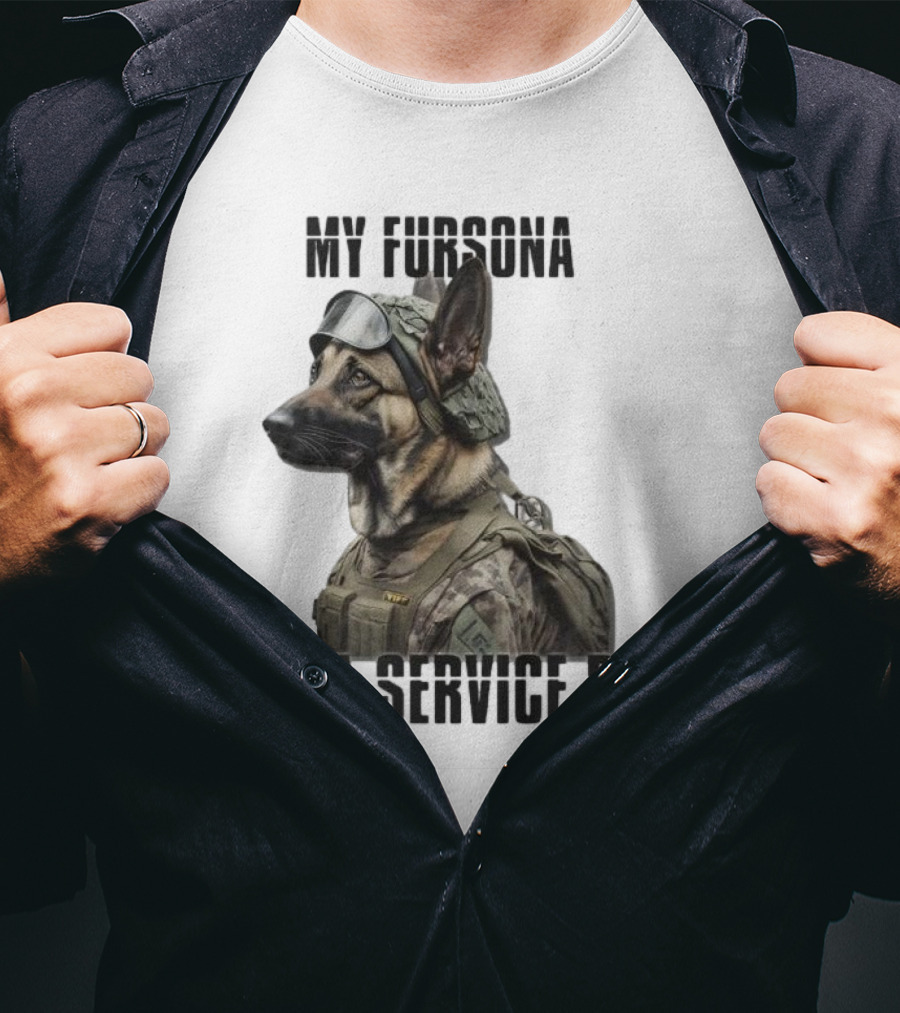My Fursona Is A Service Dog In Tactical Gear T-Shirt