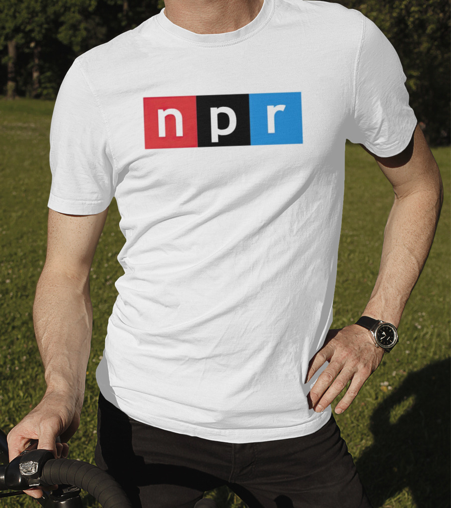 NPR Red Black Blue Iconic Logo Squares T-Shirt