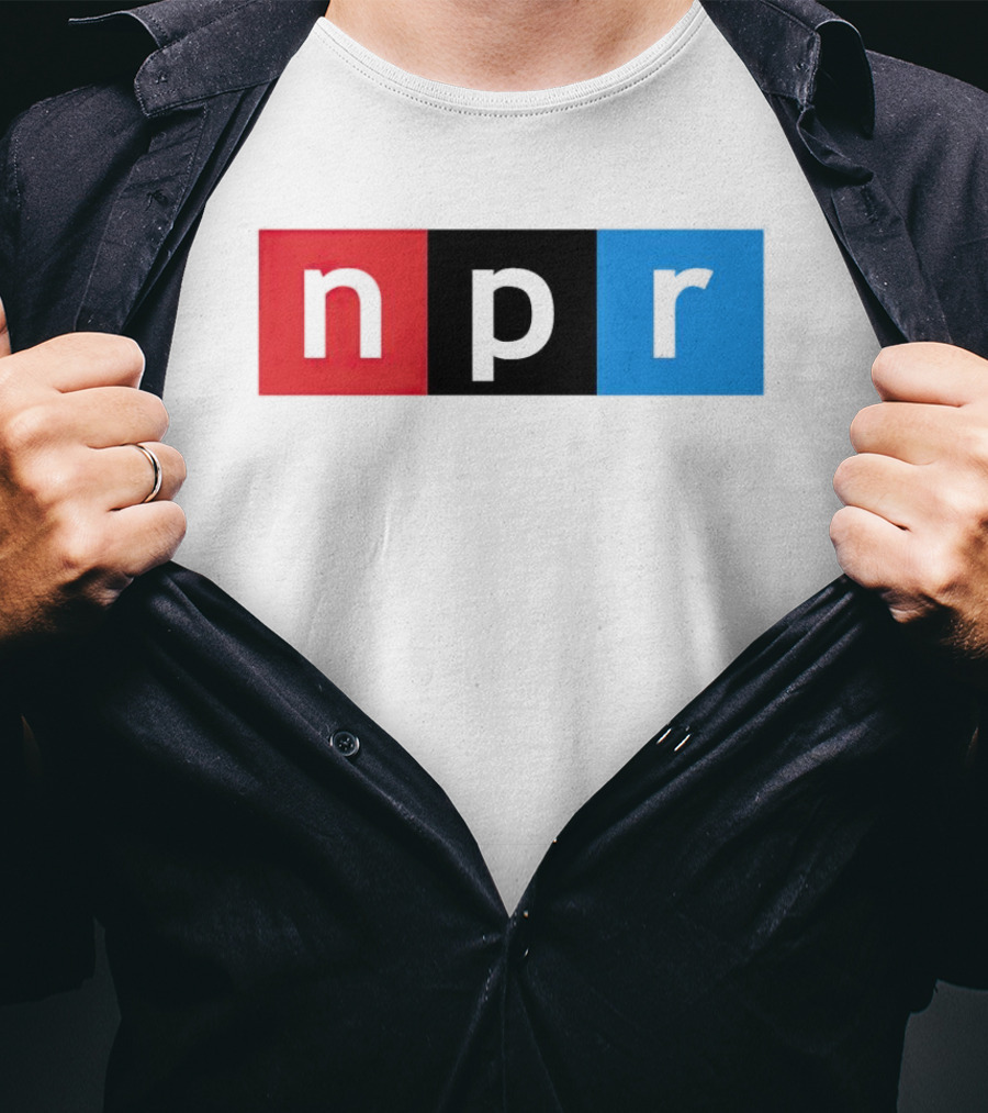 NPR Red Black Blue Iconic Logo Squares T-Shirt