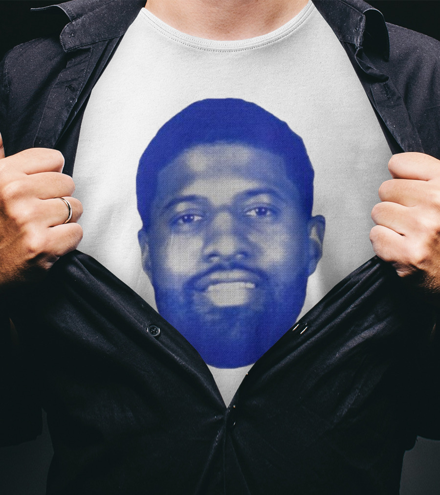 Paul George Blue Halftone Face T-Shirt