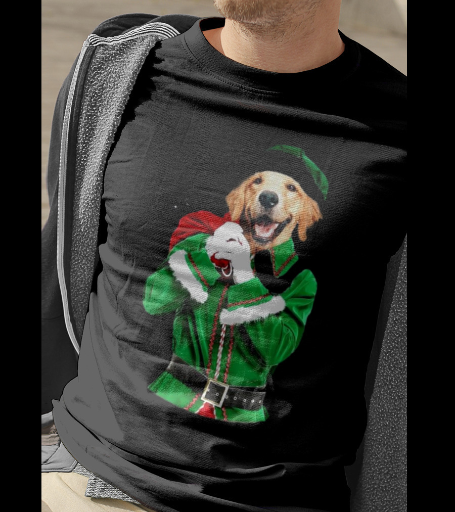 Charlie Personalized Santa Dog Christmas T-Shirt