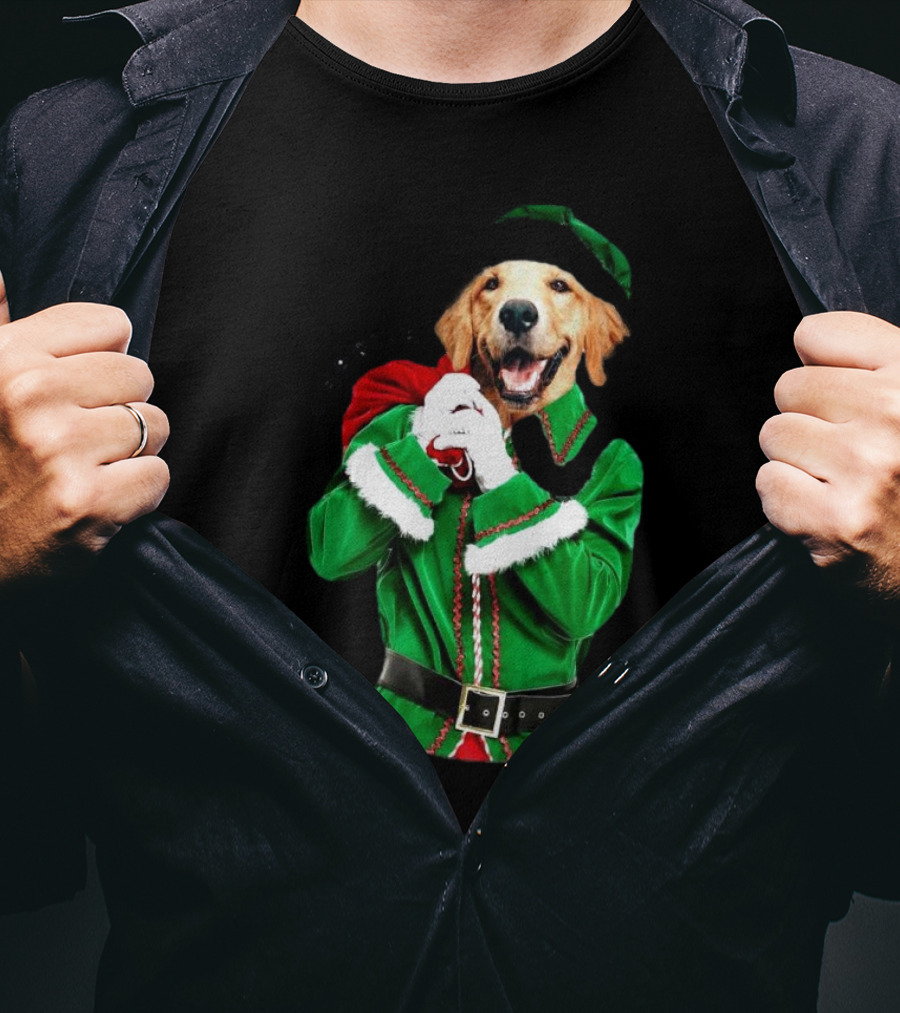 Charlie Personalized Santa Dog Christmas T-Shirt