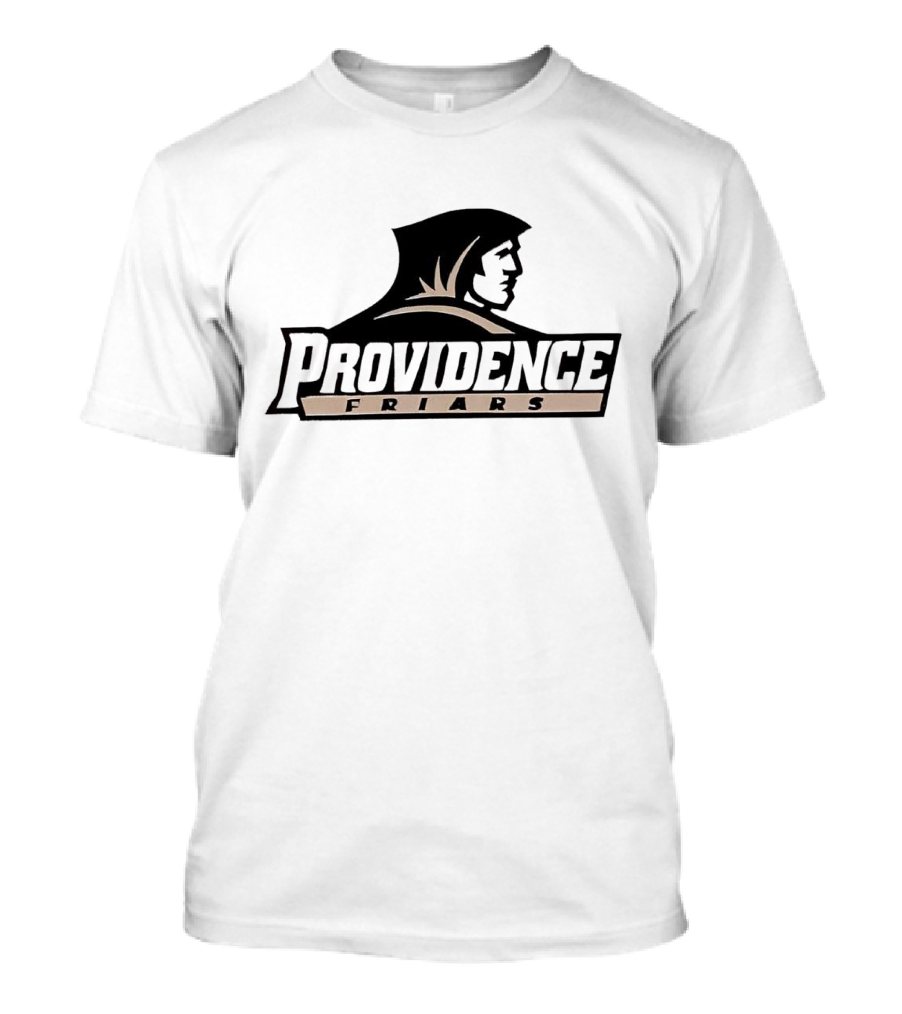 Providence Friars Athletics Team Emblem Iconic Black And White Hooded Figure T-Shirt