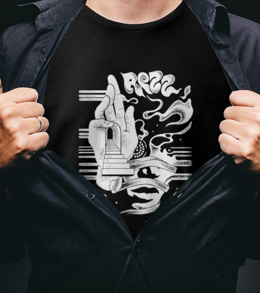 Rezz Perception Hand Staircase And Psychedelic Elements T-Shirt