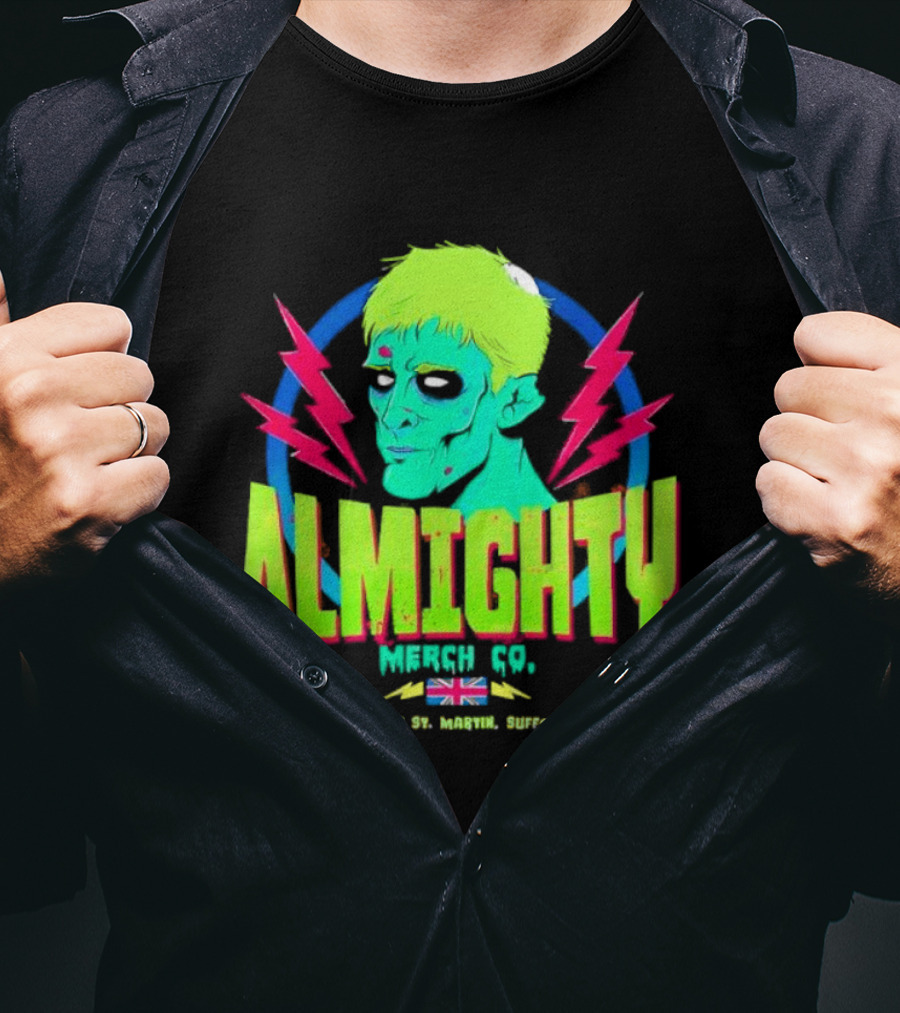 Almighty Merch Co. Frankenstein Illustration Trimley St. Martin Suffolk T-Shirt