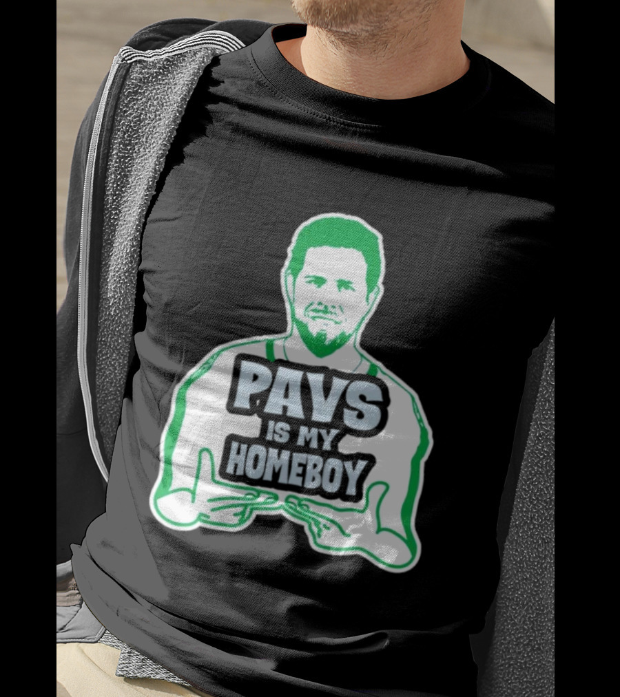 Dallas Stars Pavs Is My Homeboy Green And White T-Shirt