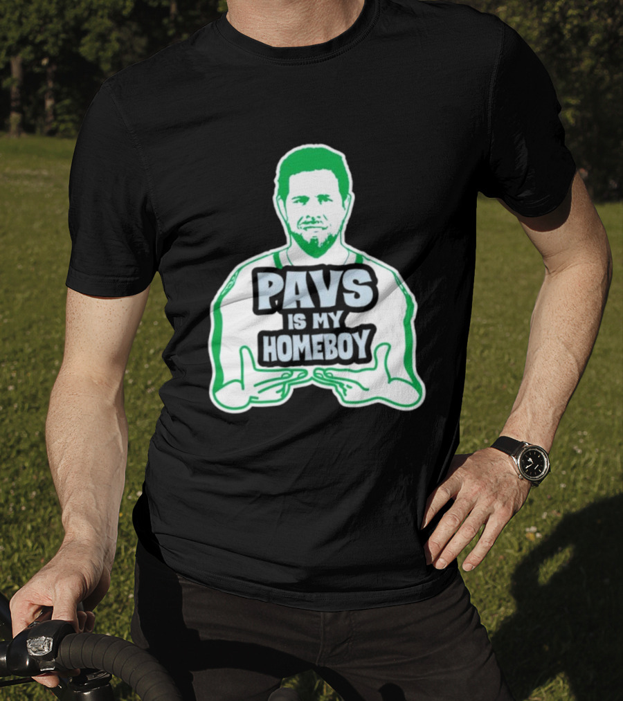 Dallas Stars Pavs Is My Homeboy Green And White T-Shirt