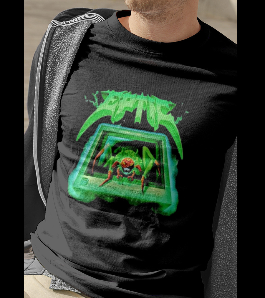 Eptic Interweb Vintage Spider On Screen T-Shirt