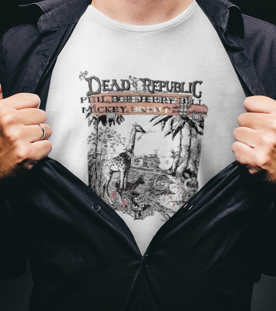 The Dead Republic Phil Bob Jerry Bill Mickey Brent Safari Scene T-Shirt