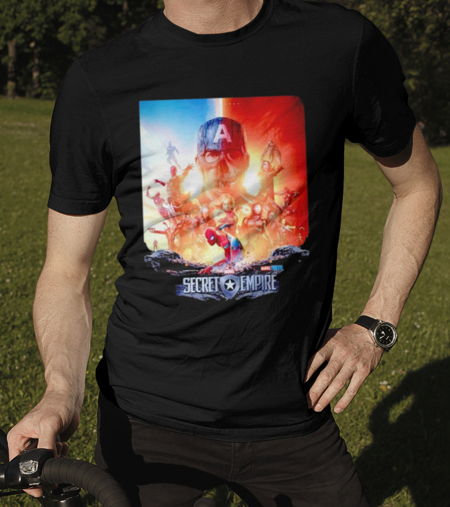 Marvel Secret Empire Captain America A Hydra Battle With Spider-Man And Avengers T-Shirt