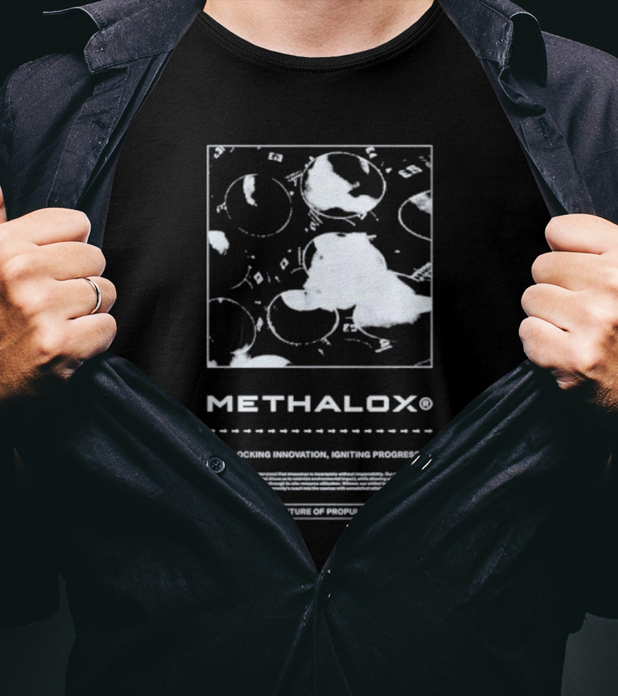 Methalox The Future Of Propulsion Unlocking Innovation, Igniting Progress T-Shirt