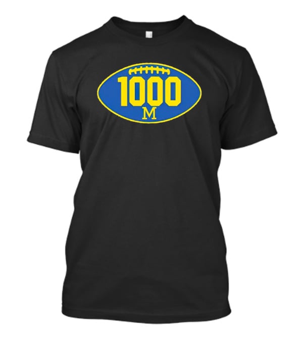 Michigan 1000 Wins Football M T-Shirt