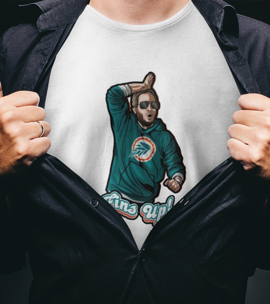 Mike McDaniel Fins Up Miami Dolphins Coach Motivation T-Shirt
