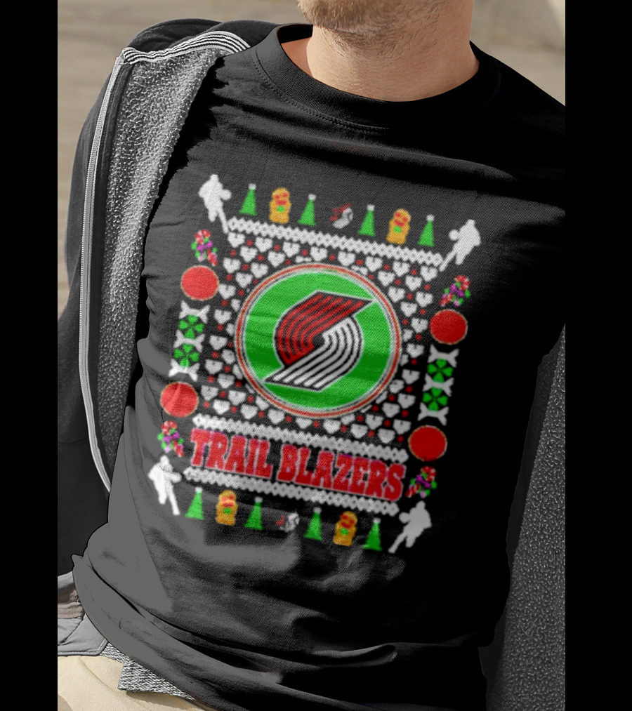 Portland Trail Blazers Merry Christmas NBA Basketball Ugly T-Shirt
