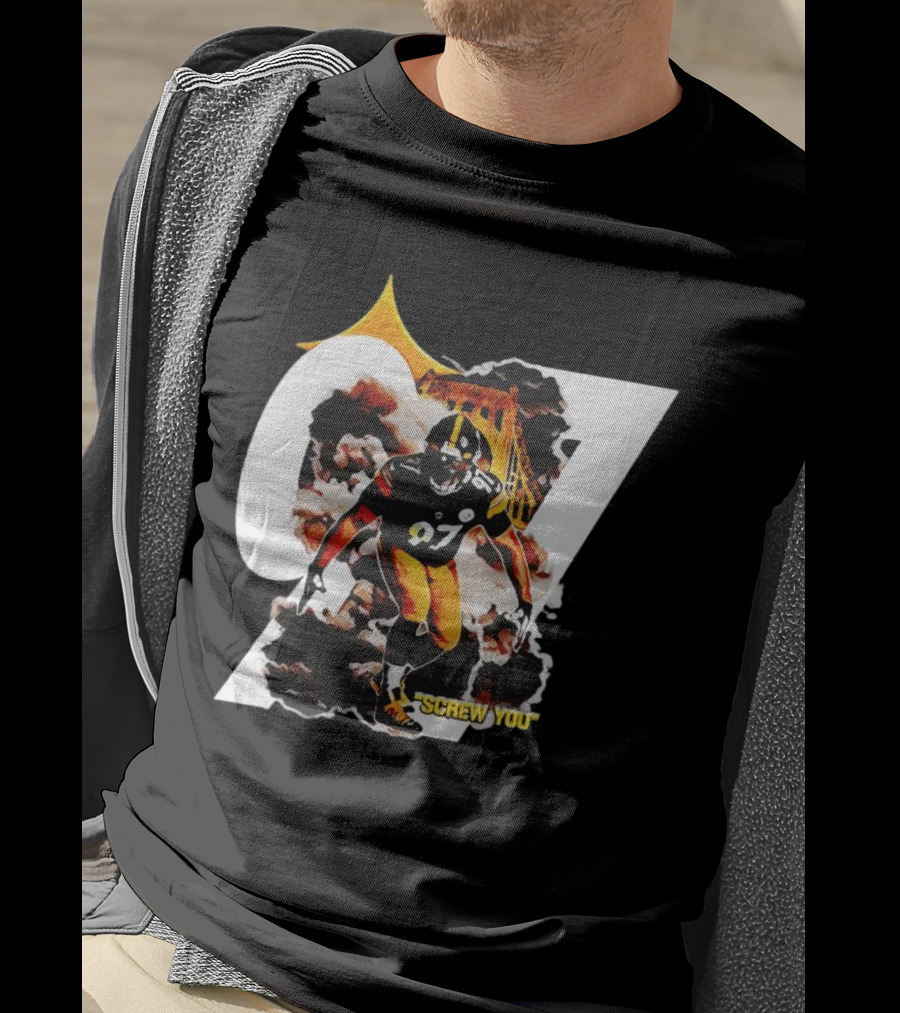Cameron Heyward Screw You 97 Pittsburgh Steelers Steel City Skyline T-Shirt