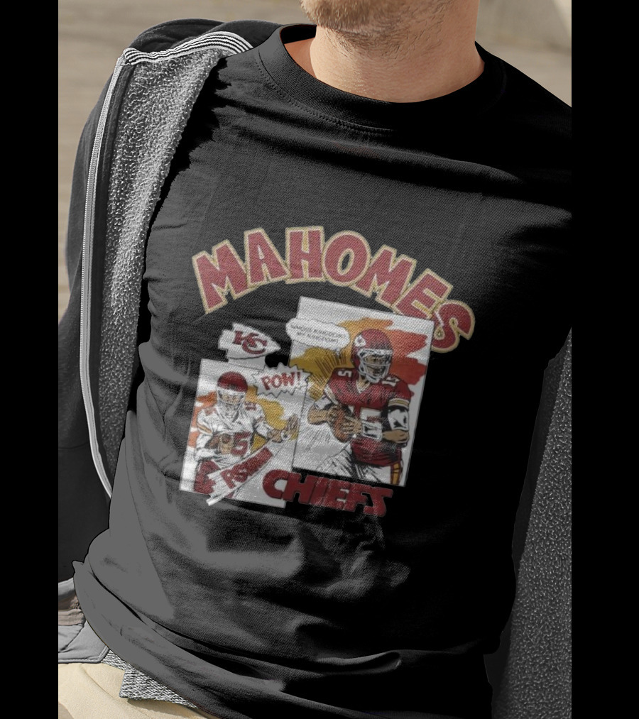 Kansas City Chiefs POW Mahomes Comic Book Whose Kingdom My Kingdom T-Shirt