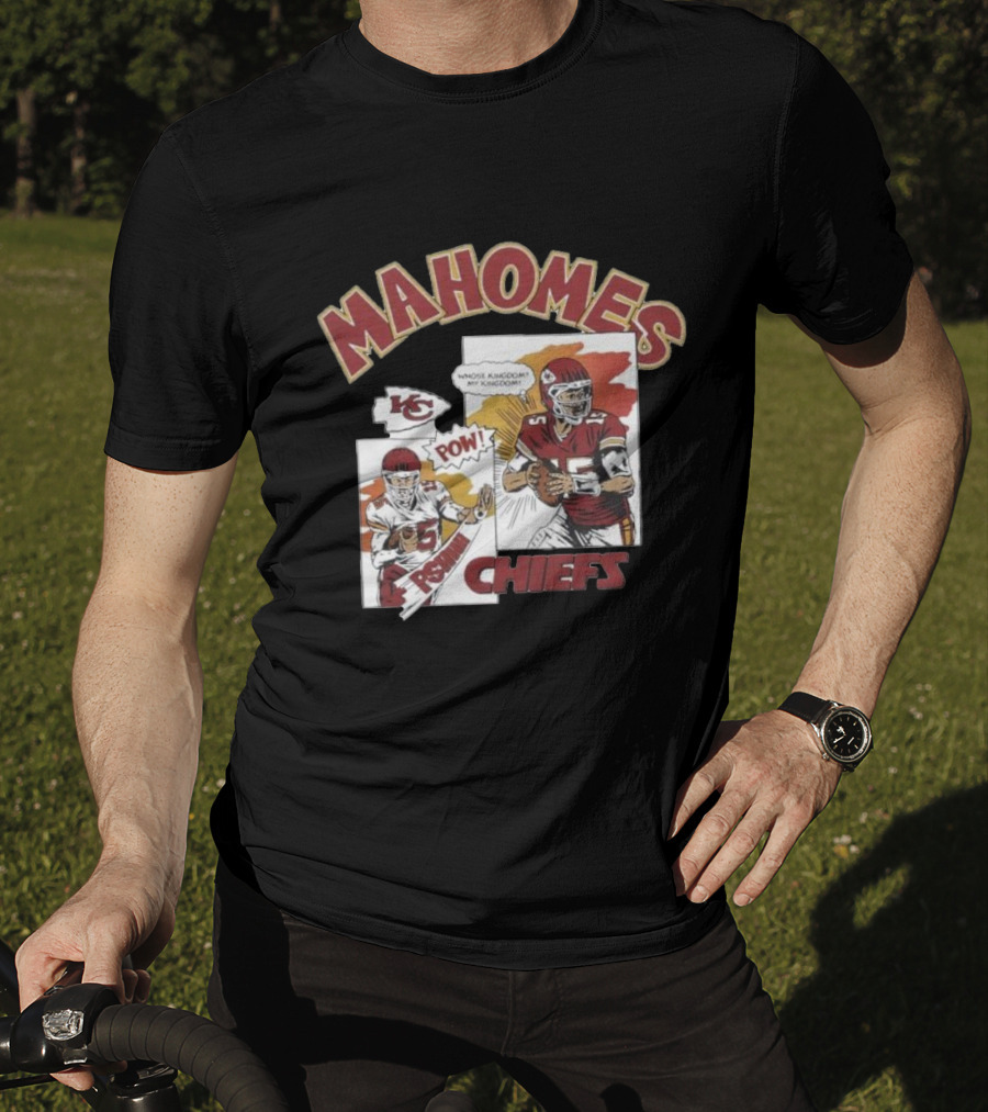 Kansas City Chiefs POW Mahomes Comic Book Whose Kingdom My Kingdom T-Shirt