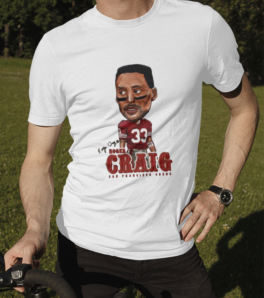 Roger Craig San Francisco 49ers 33 Big Head Character T-Shirt