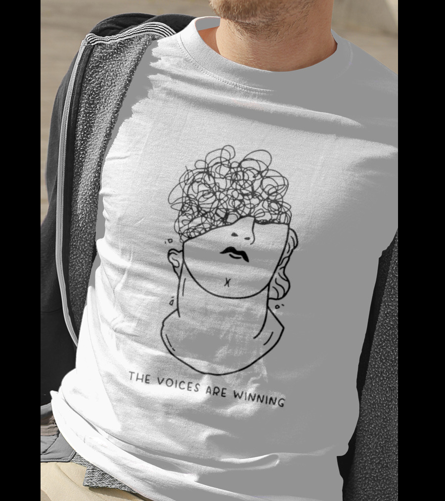 The Voices Are Winning Scribble Head T-Shirt
