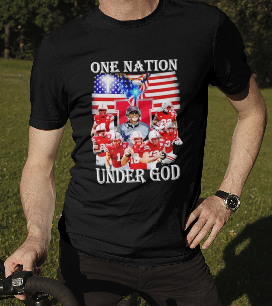USA Flag One Nation Under God NC State Wolfpack Football Team Players T-Shirt