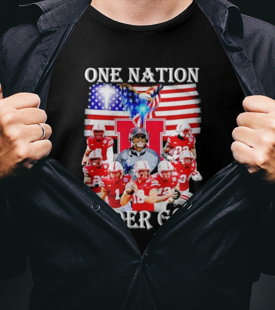 USA Flag One Nation Under God NC State Wolfpack Football Team Players T-Shirt