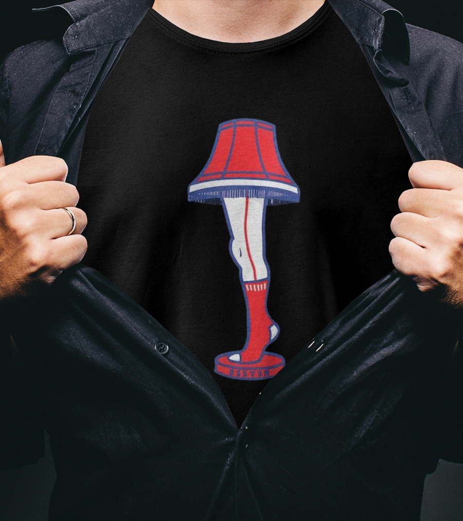 Boston Red Sox Leg Lamp Holiday T-Shirt