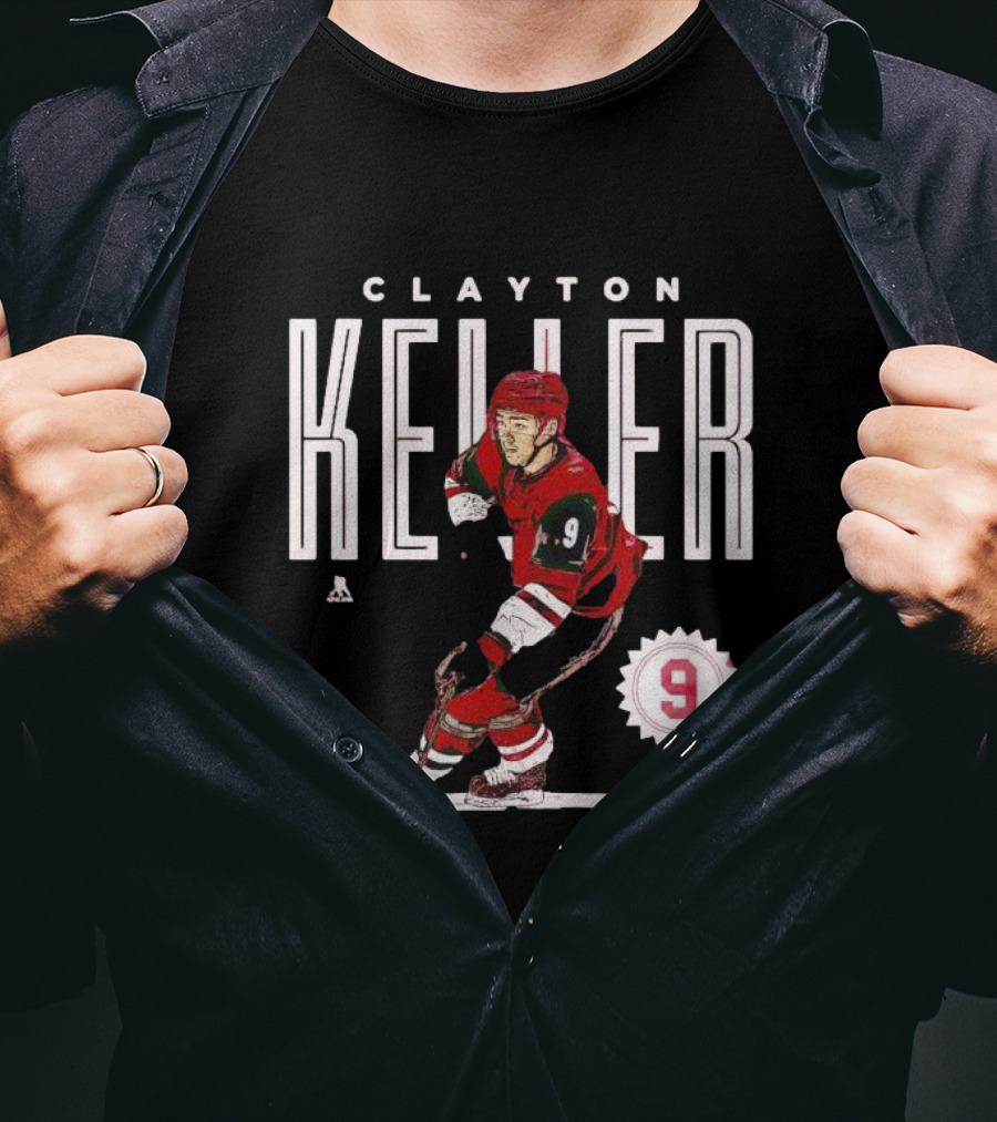 CLAYTON KELLER ARIZONA NUMBER 9 HOCKEY PLAYER T-Shirt