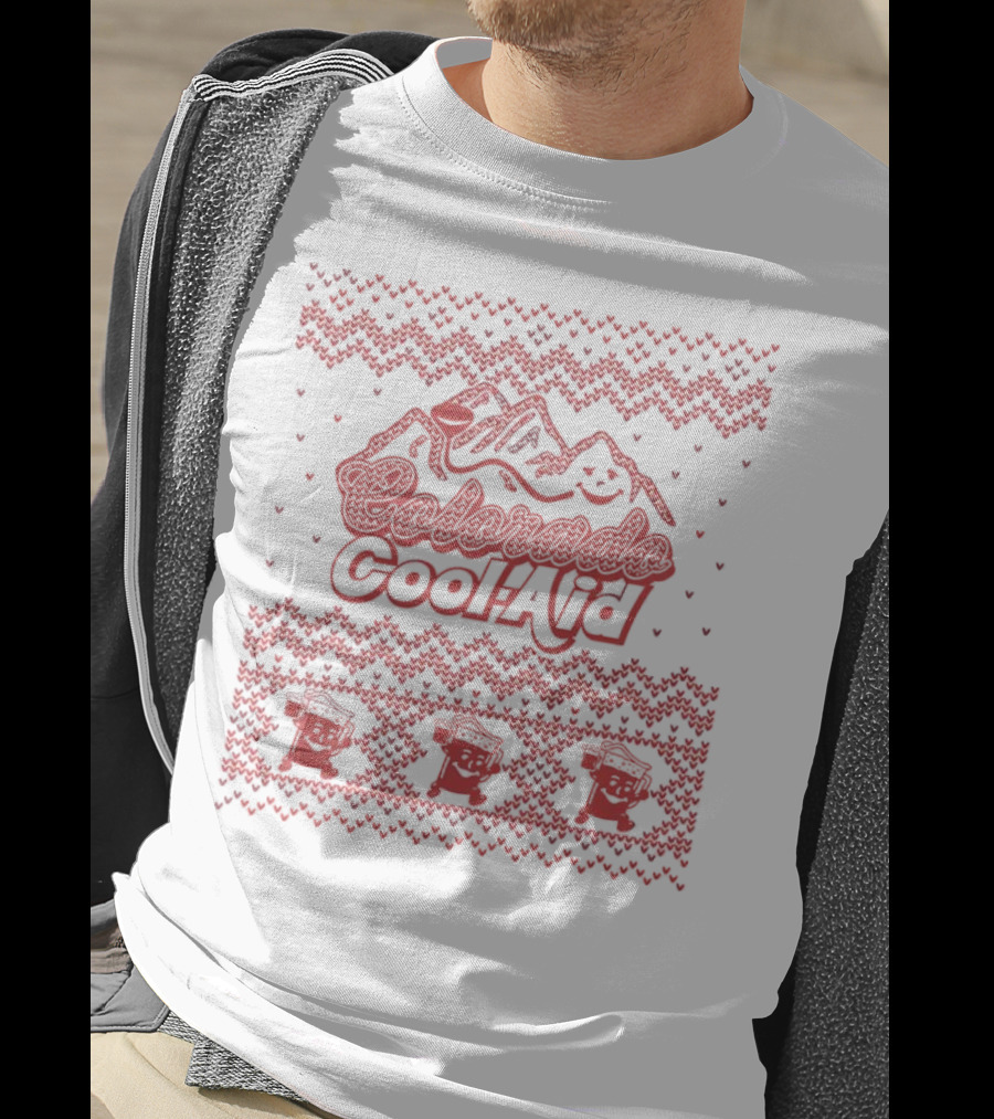 Colorado Cool-Aid Festive Sweater Design With Mountains And Smiling Pitcher T-Shirt