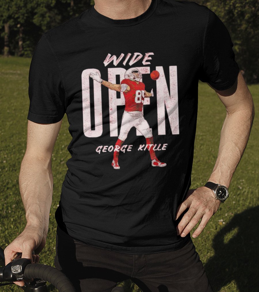 Wide Open George Kittle Football Catch T-Shirt