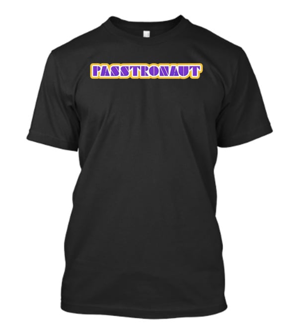 Minnesota Vikings Passtronaut Purple And Gold Text T-Shirt